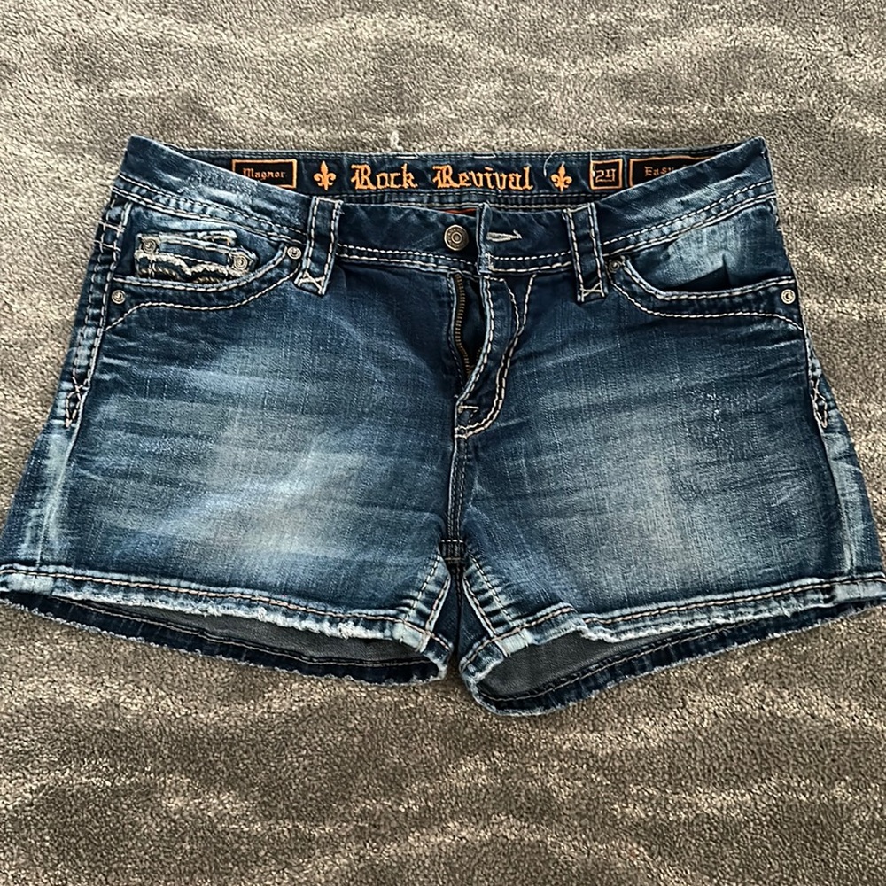 Rock Revival Magnor Denim Easy Stretch Shorts 29